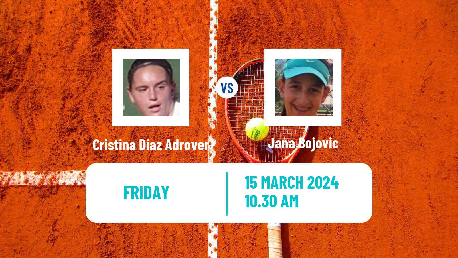 Tennis ITF W15 Gonesse Women Cristina Diaz Adrover - Jana Bojovic