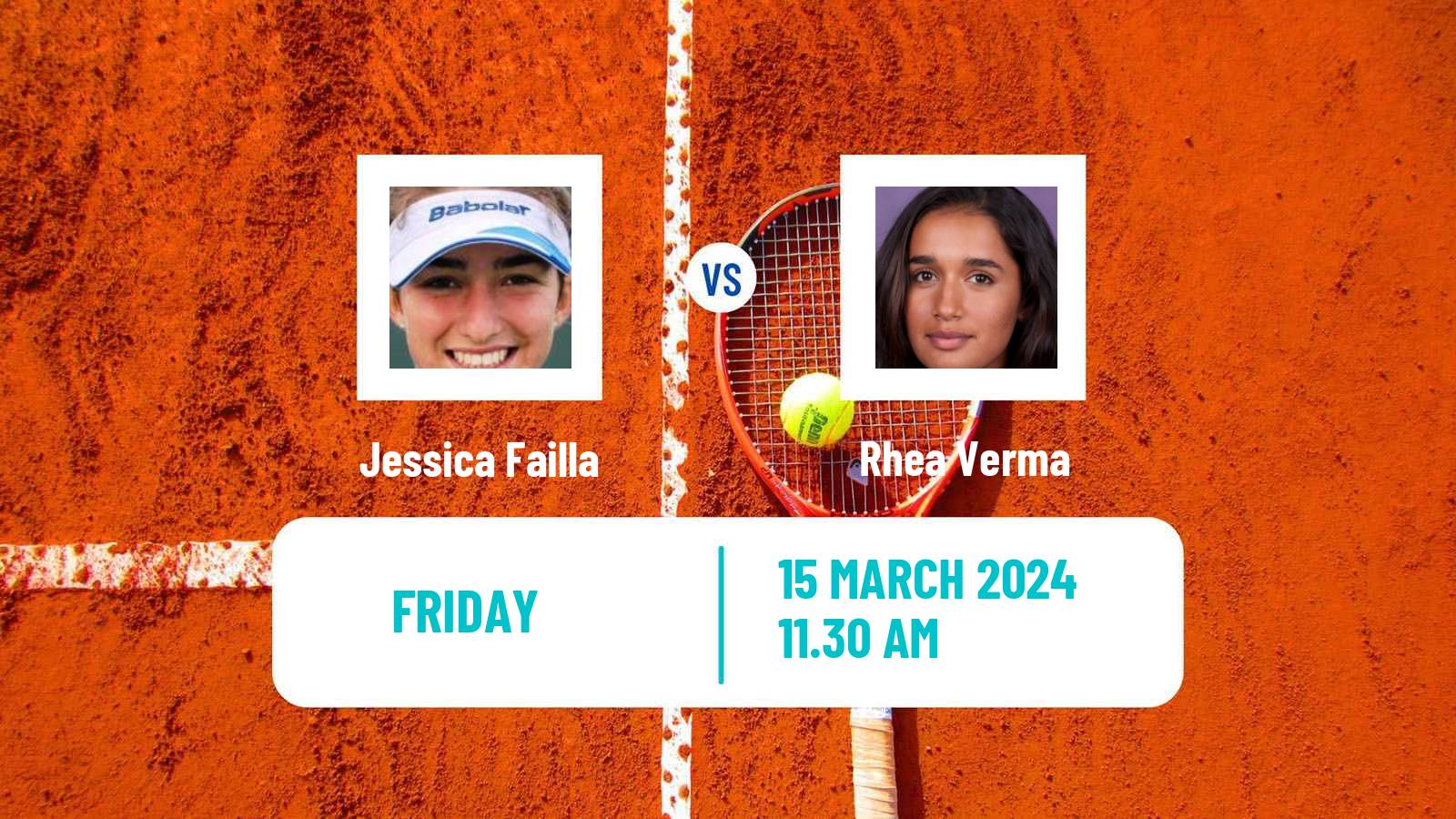 Tennis ITF W15 Montreal Women Jessica Failla - Rhea Verma