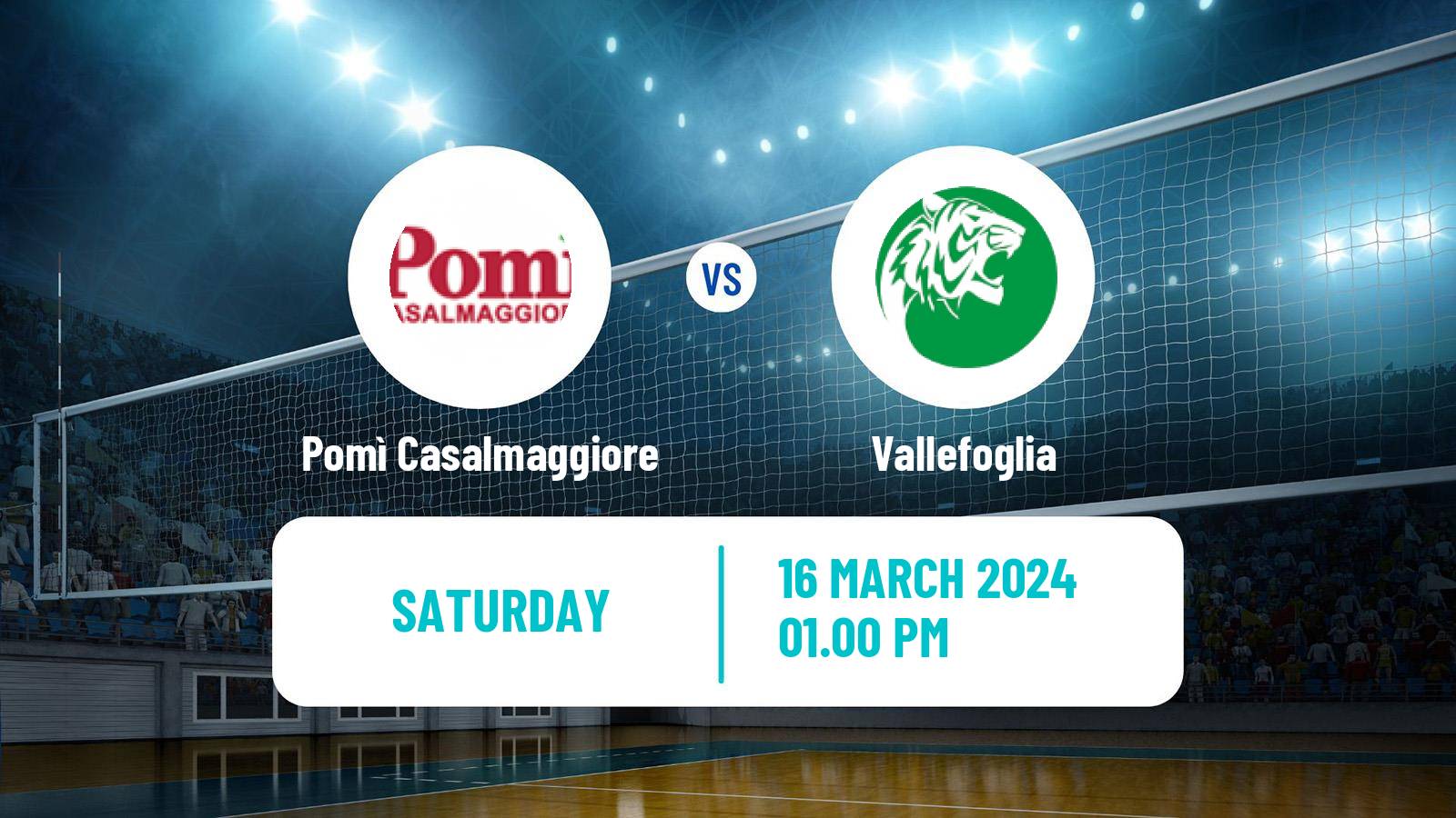 Volleyball Italian Serie A Volleyball Women Pomì Casalmaggiore - Vallefoglia