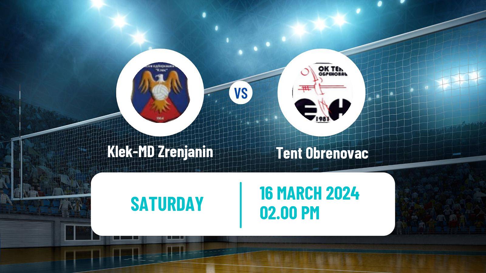 Volleyball Serbian Liga Volleyball Women Klek-MD Zrenjanin - Tent Obrenovac