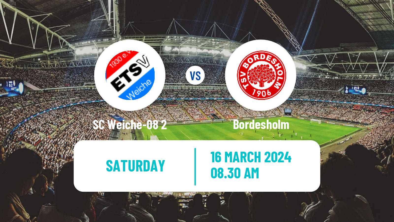 Soccer German Oberliga Schleswig-Holstein SC Weiche-08 2 - Bordesholm