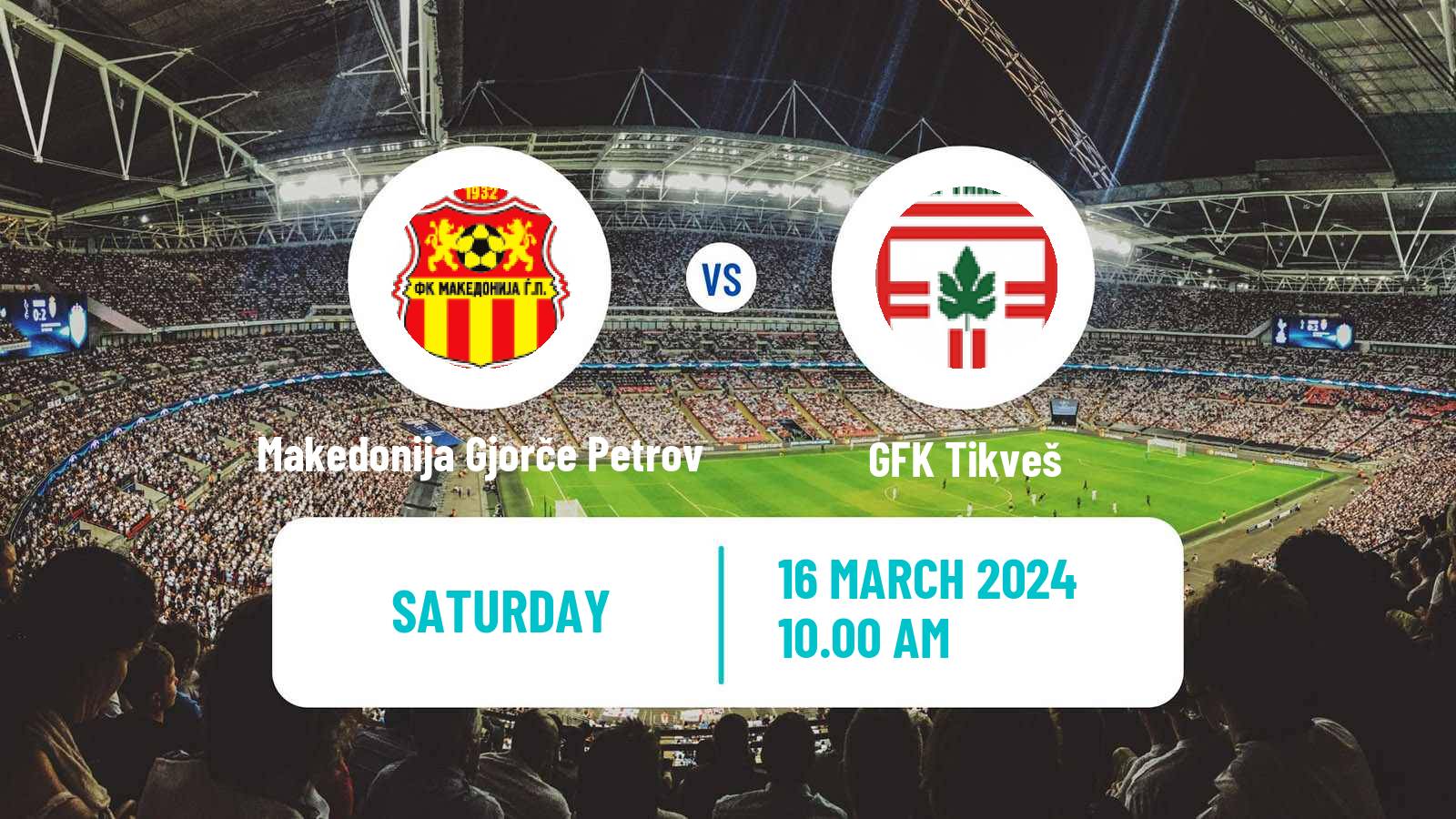 Soccer North Macedonian 1 MFL Makedonija Gjorče Petrov - Tikveš