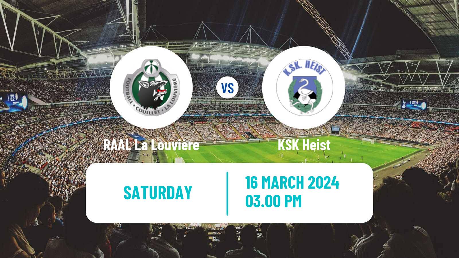 Soccer Belgian National Division 1 RAAL La Louvière - Heist