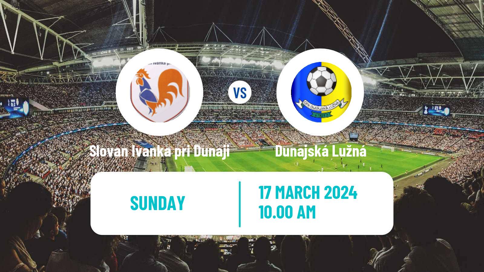 Soccer Slovak 4 Liga Bratislava Slovan Ivanka pri Dunaji - Dunajská Lužná