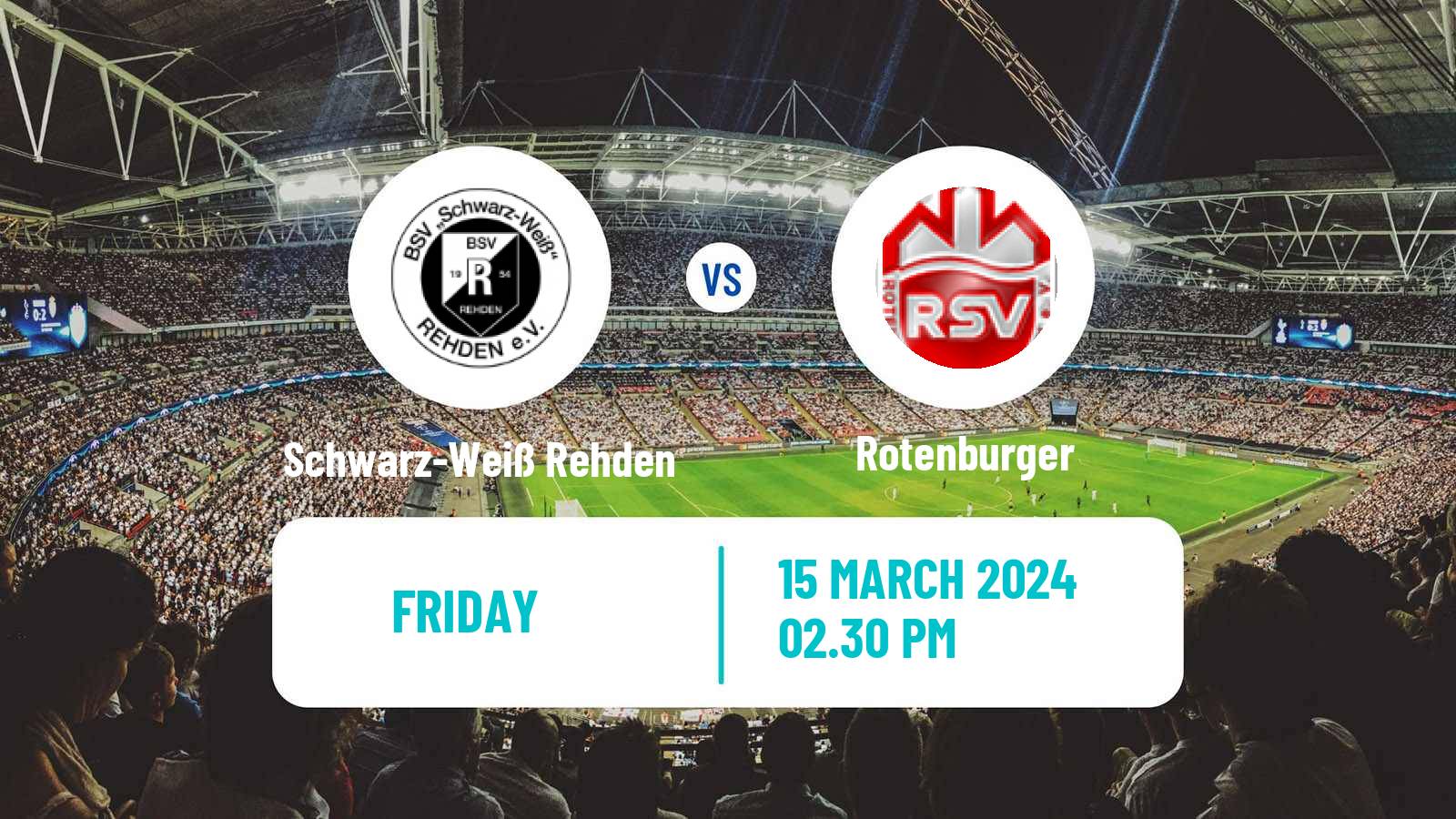 Soccer German Oberliga Niedersachsen Schwarz-Weiß Rehden - Rotenburger