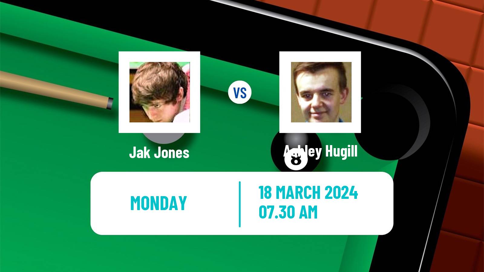 Snooker World Open Jak Jones - Ashley Hugill