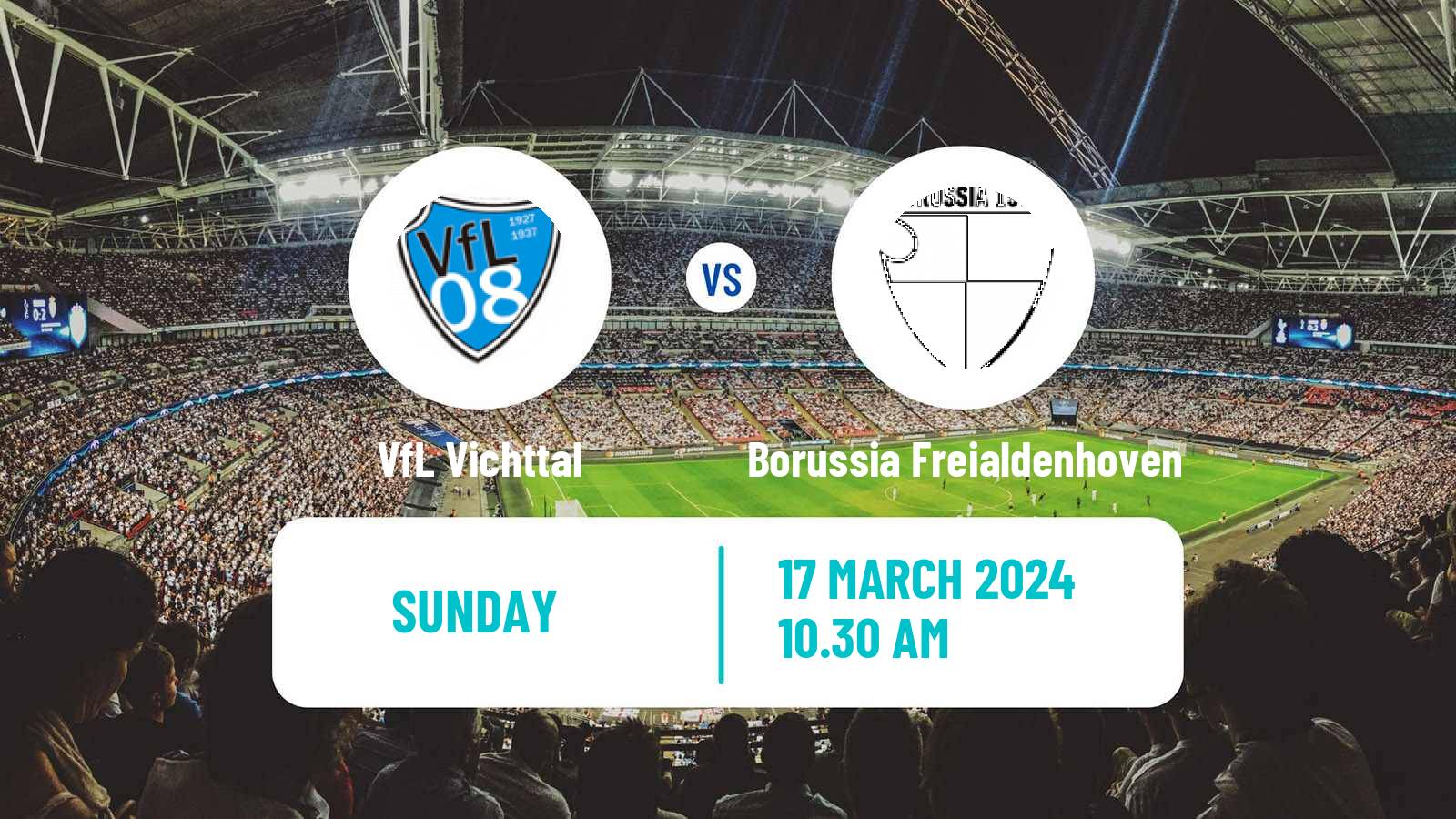 Soccer German Oberliga Mittelrhein Vichttal - Borussia Freialdenhoven