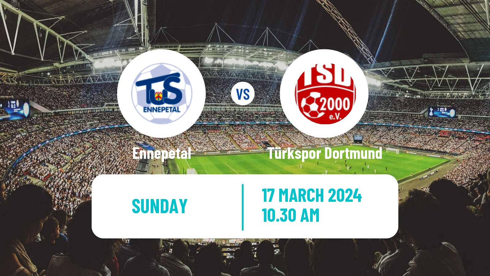 Soccer German Oberliga Westfalen Ennepetal - Türkspor Dortmund