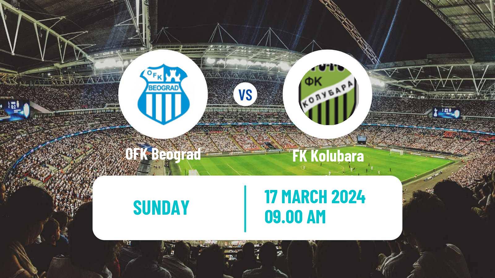 Football Serbian Prva Liga OFK Beograd - Kolubara