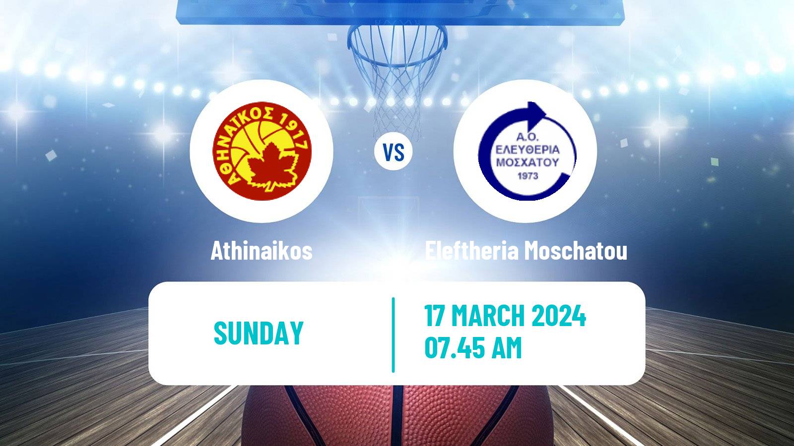 Basketball Greek Basket League A1 Women Athinaikos - Eleftheria Moschatou