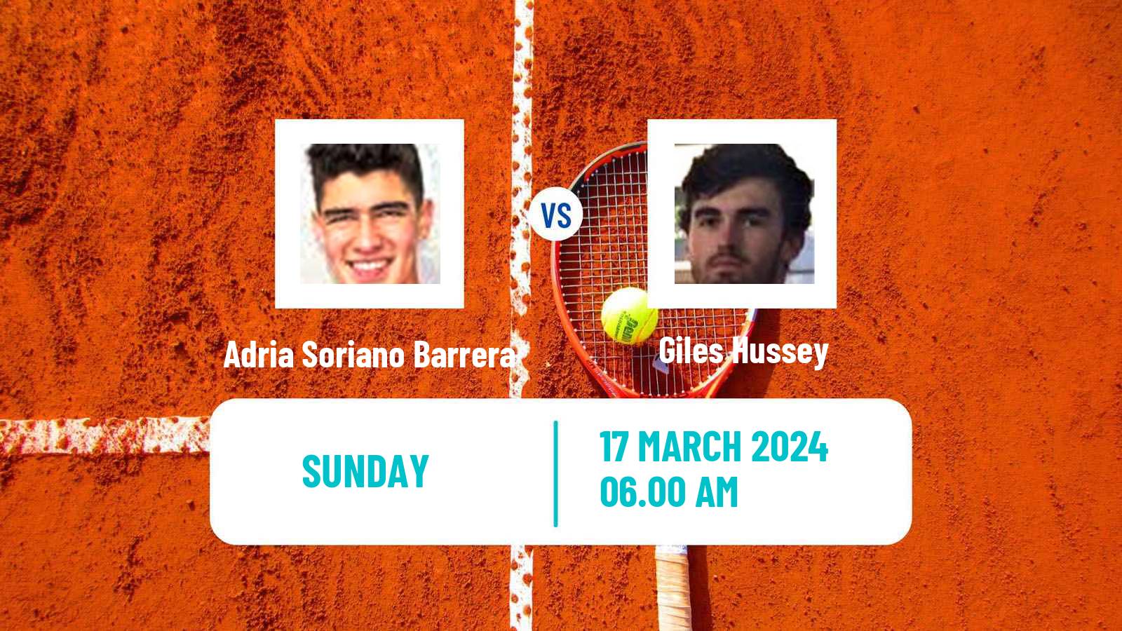 Tennis ITF M15 Les Franqueses Del Valles Men Adria Soriano Barrera - Giles Hussey