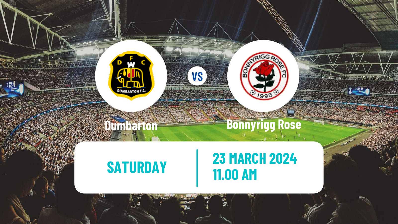 Soccer Scottish League Two Dumbarton - Bonnyrigg Rose
