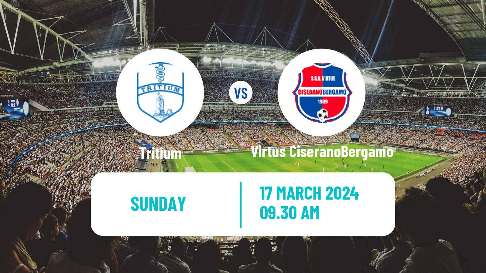 Soccer Italian Serie D - Group B Tritium - Virtus CiseranoBergamo