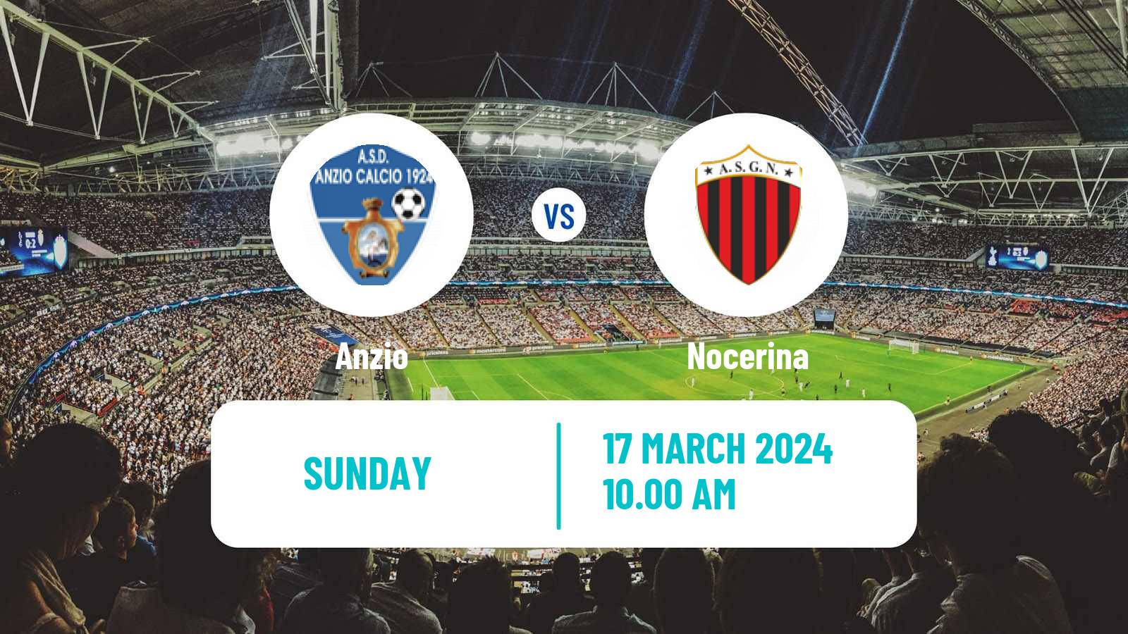 Soccer Italian Serie D - Group G Anzio - Nocerina