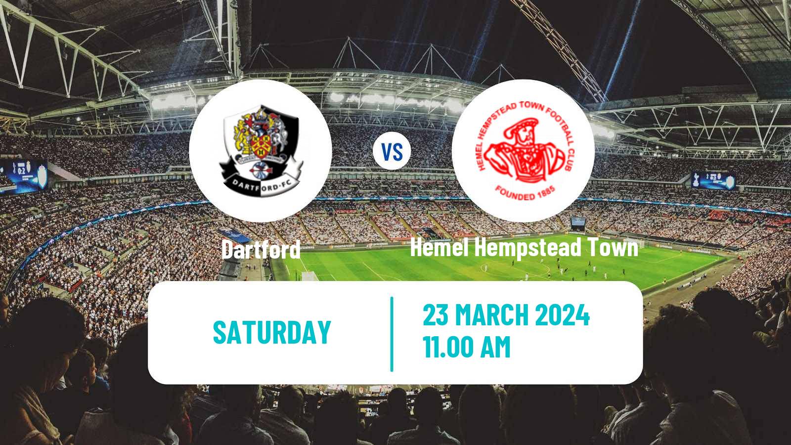 Soccer English National League South Dartford - Hemel Hempstead Town