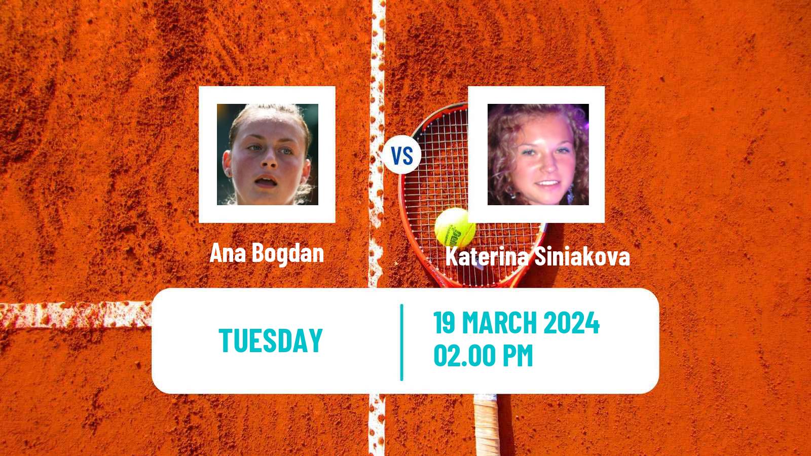 Tennis WTA Miami Ana Bogdan - Katerina Siniakova