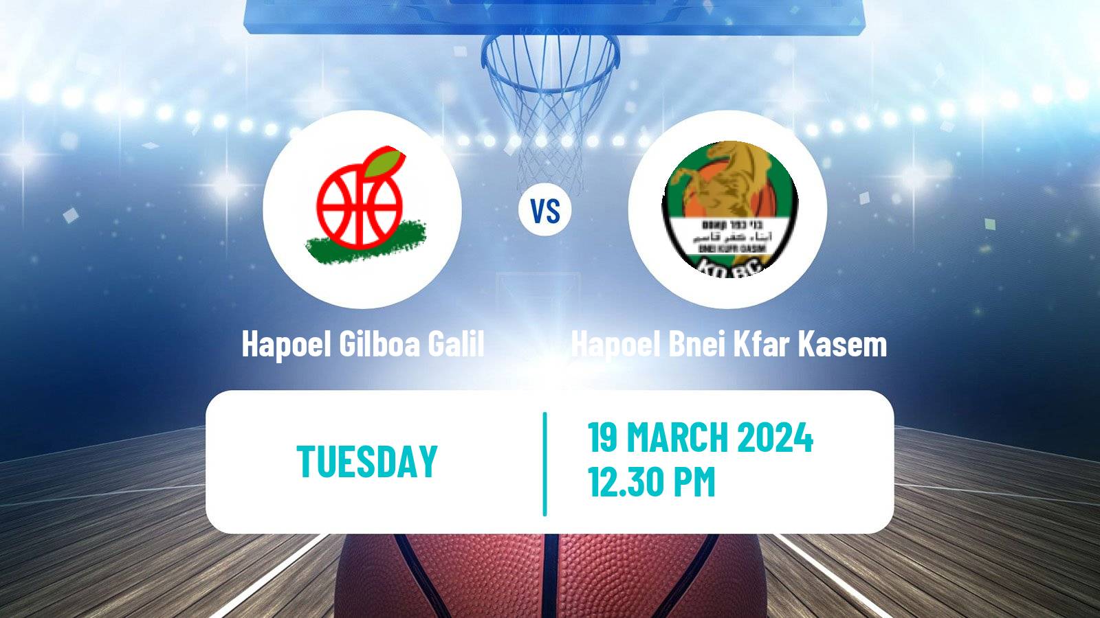 Basketball Israeli Liga Leumit Basketball Hapoel HaEmek - Hapoel Bnei Kfar Kasem