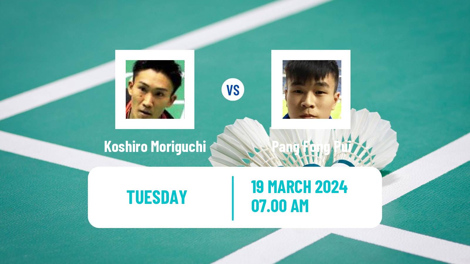 Badminton BWF World Tour China Masters Men Koshiro Moriguchi - Pang Fong Pui