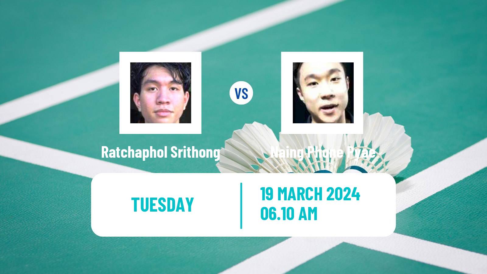 Badminton BWF World Tour China Masters Men Ratchaphol Srithong - Naing Phone Pyae