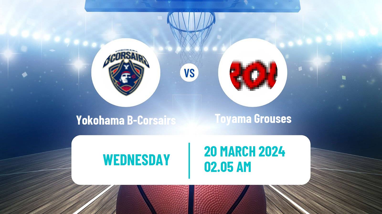 Basketball BJ League Yokohama B-Corsairs - Toyama Grouses