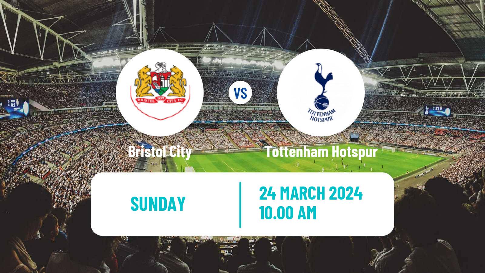 Soccer English WSL Bristol City - Tottenham Hotspur