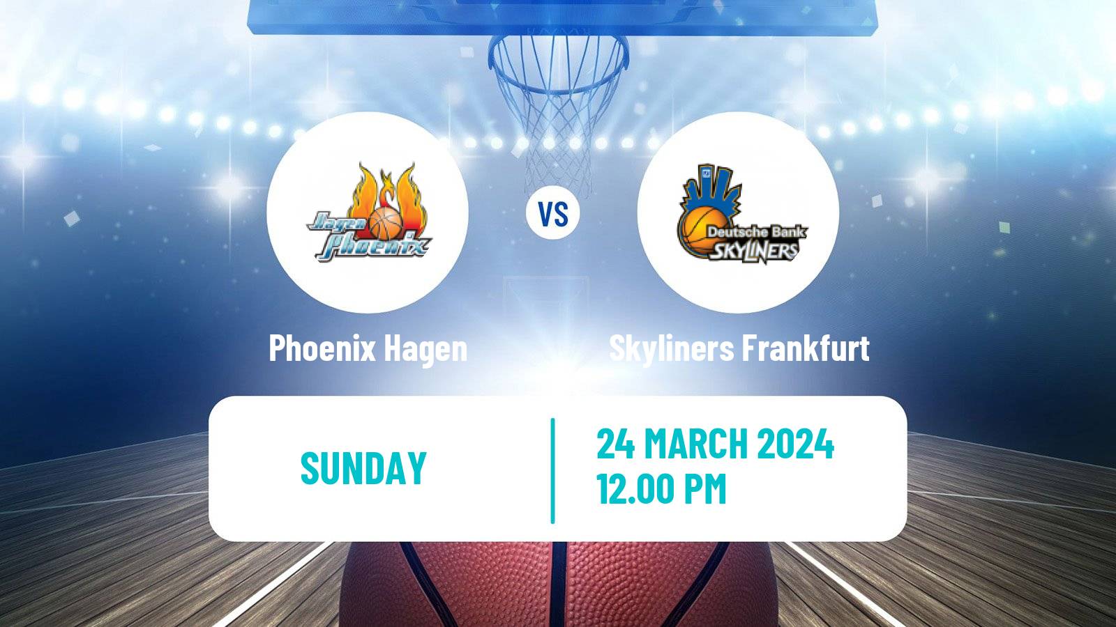 Basketball German Pro A Basketball Phoenix Hagen - Skyliners Frankfurt
