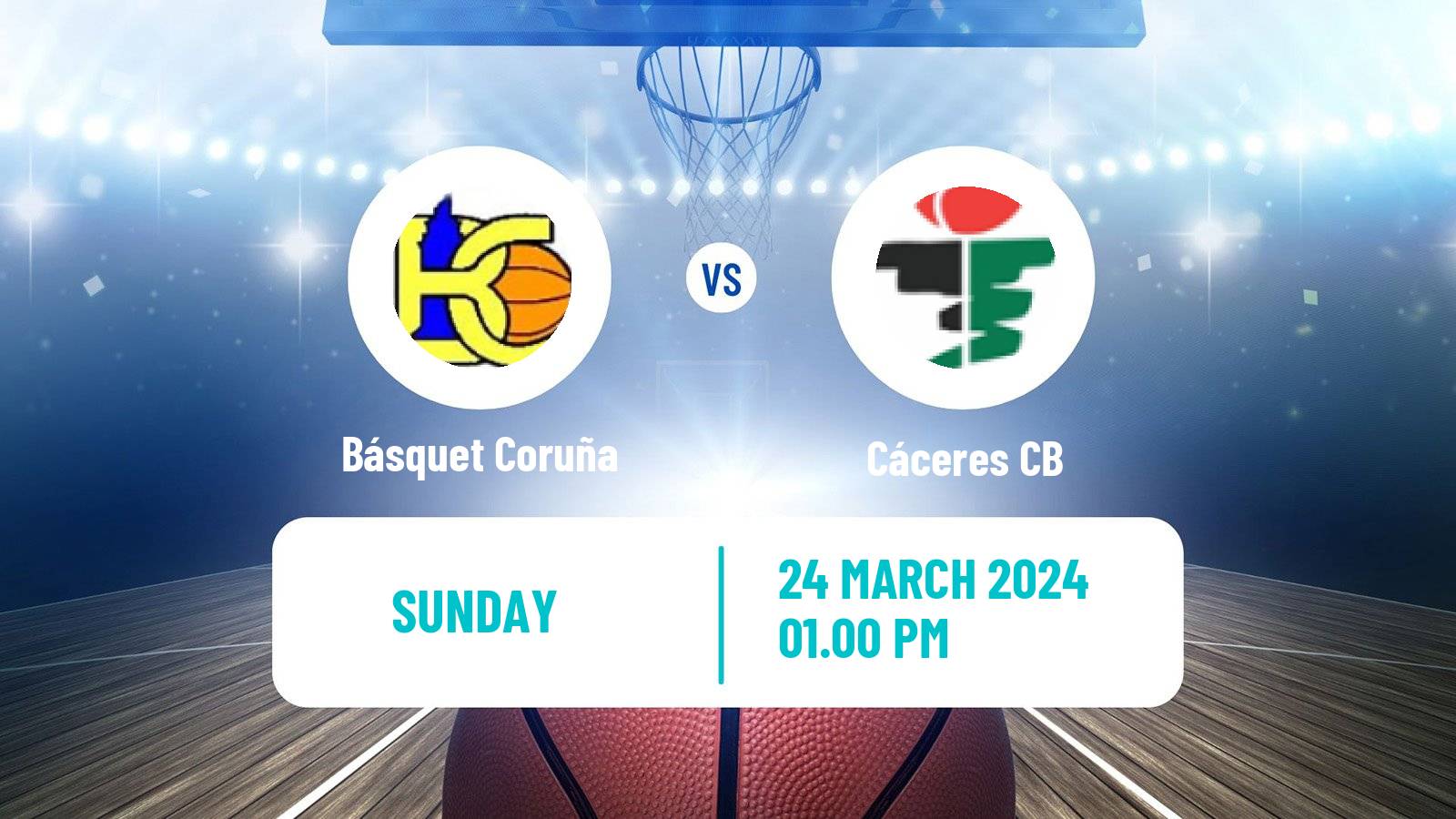 Basketball Spanish LEB Oro Básquet Coruña - Cáceres CB