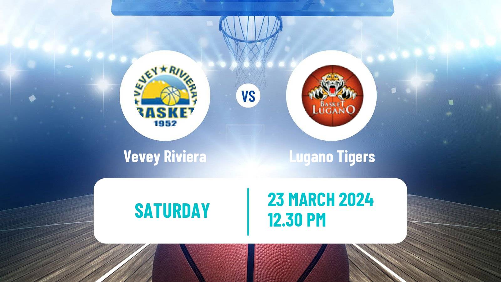 Basketball Swiss SB League Basketball Vevey Riviera - Lugano Tigers