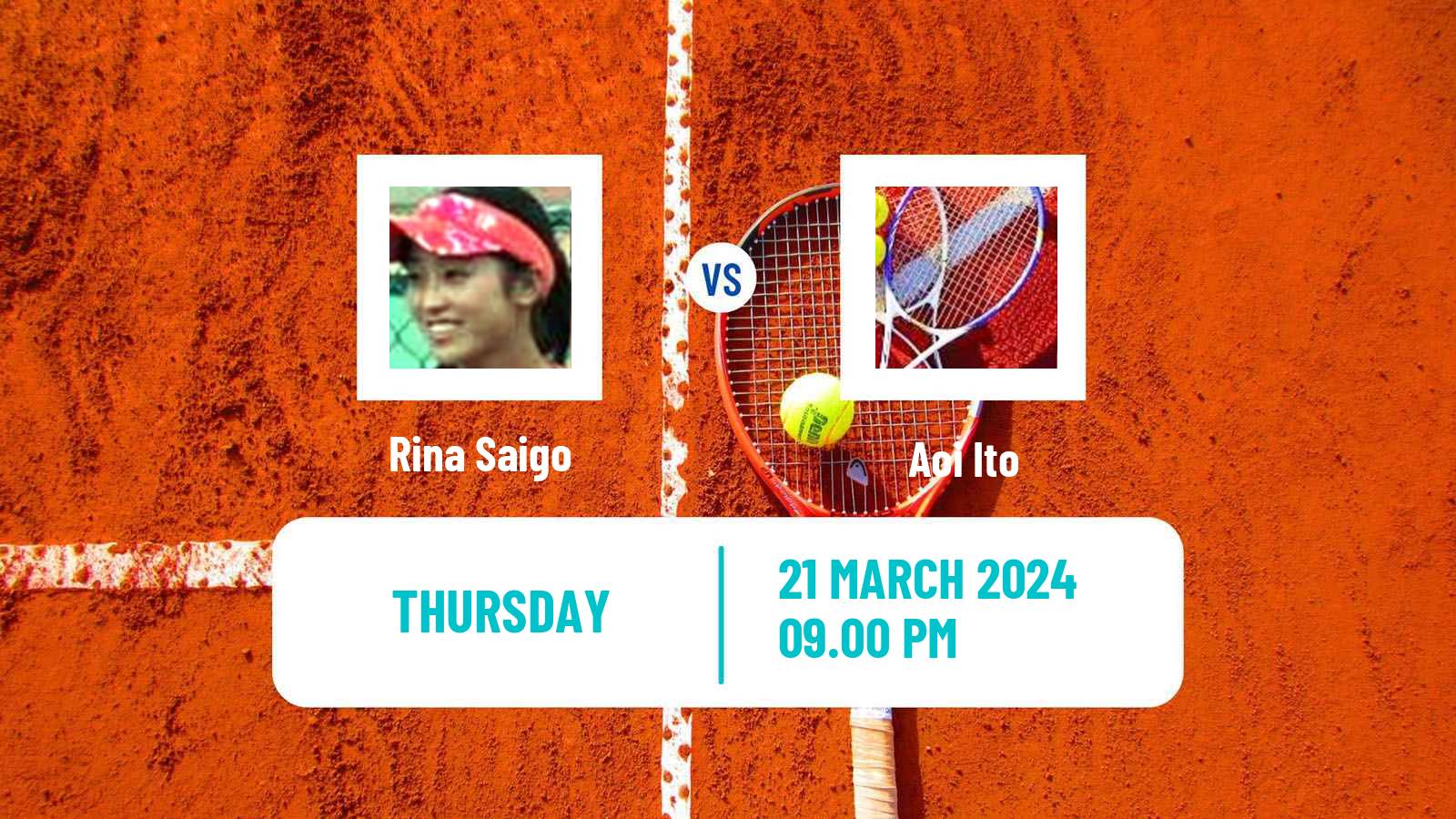 Tennis ITF W15 Hinode Women Rina Saigo - Aoi Ito