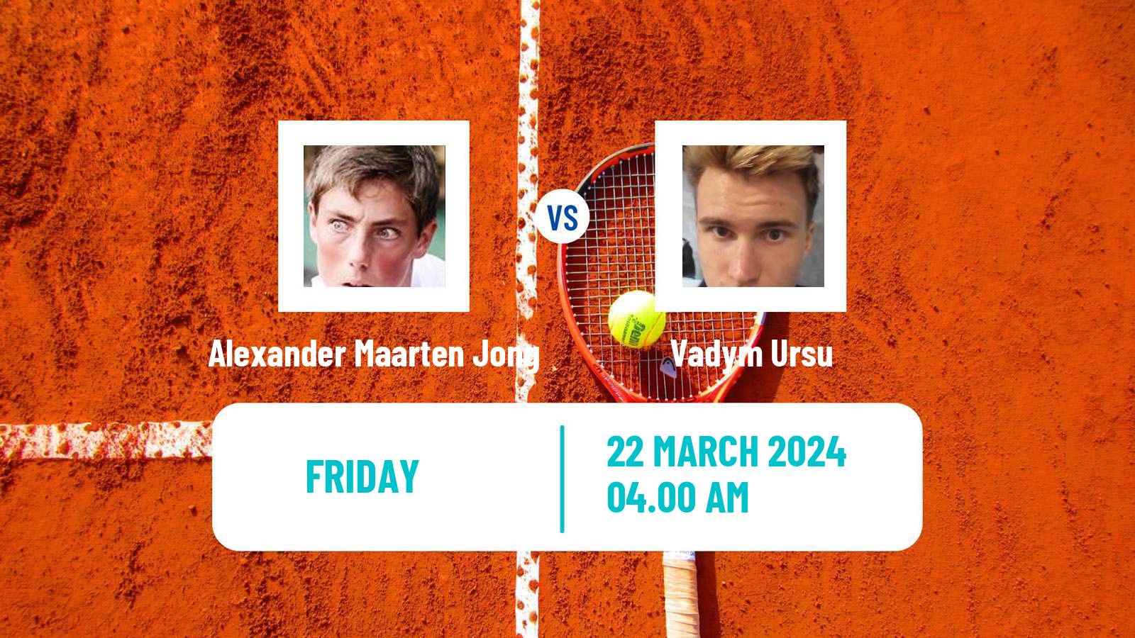 Tennis ITF M15 Sharm Elsheikh 8 Men Alexander Maarten Jong - Vadym Ursu