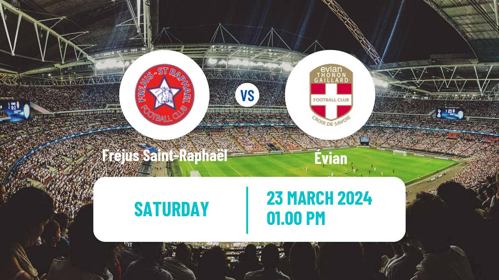 Soccer French National 2 - Group A Fréjus Saint-Raphaël - Évian