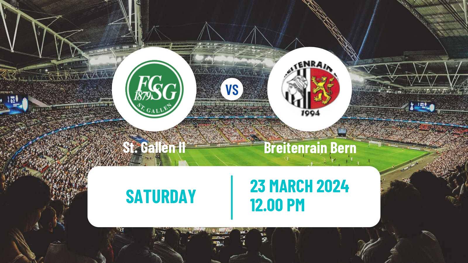 Soccer Swiss Promotion League St. Gallen II - Breitenrain Bern