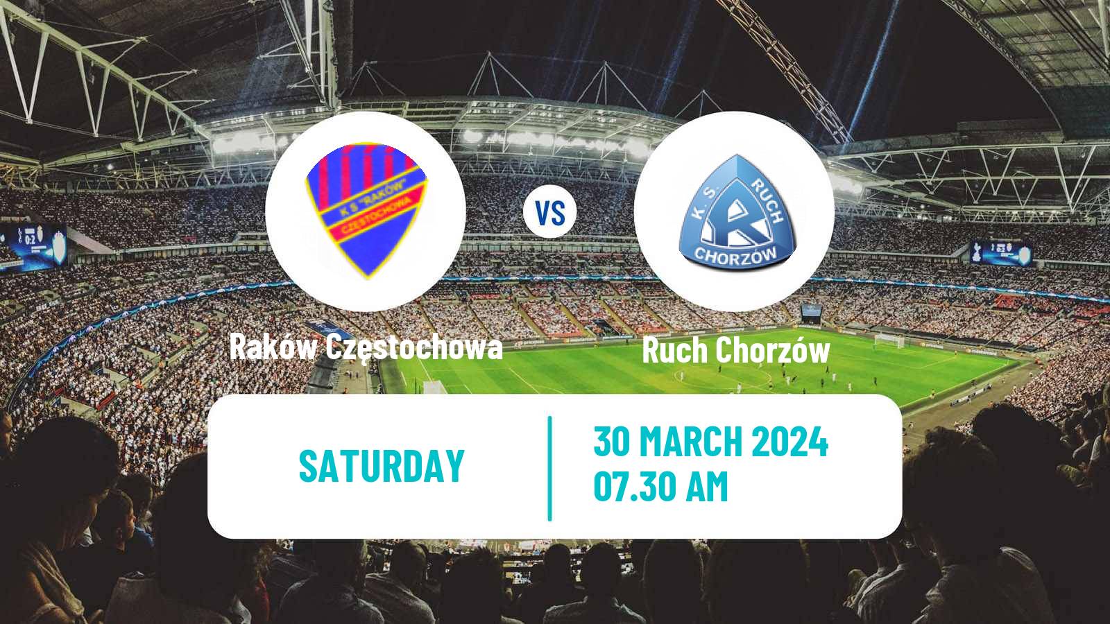 Soccer Polish Ekstraklasa Raków Częstochowa - Ruch Chorzów