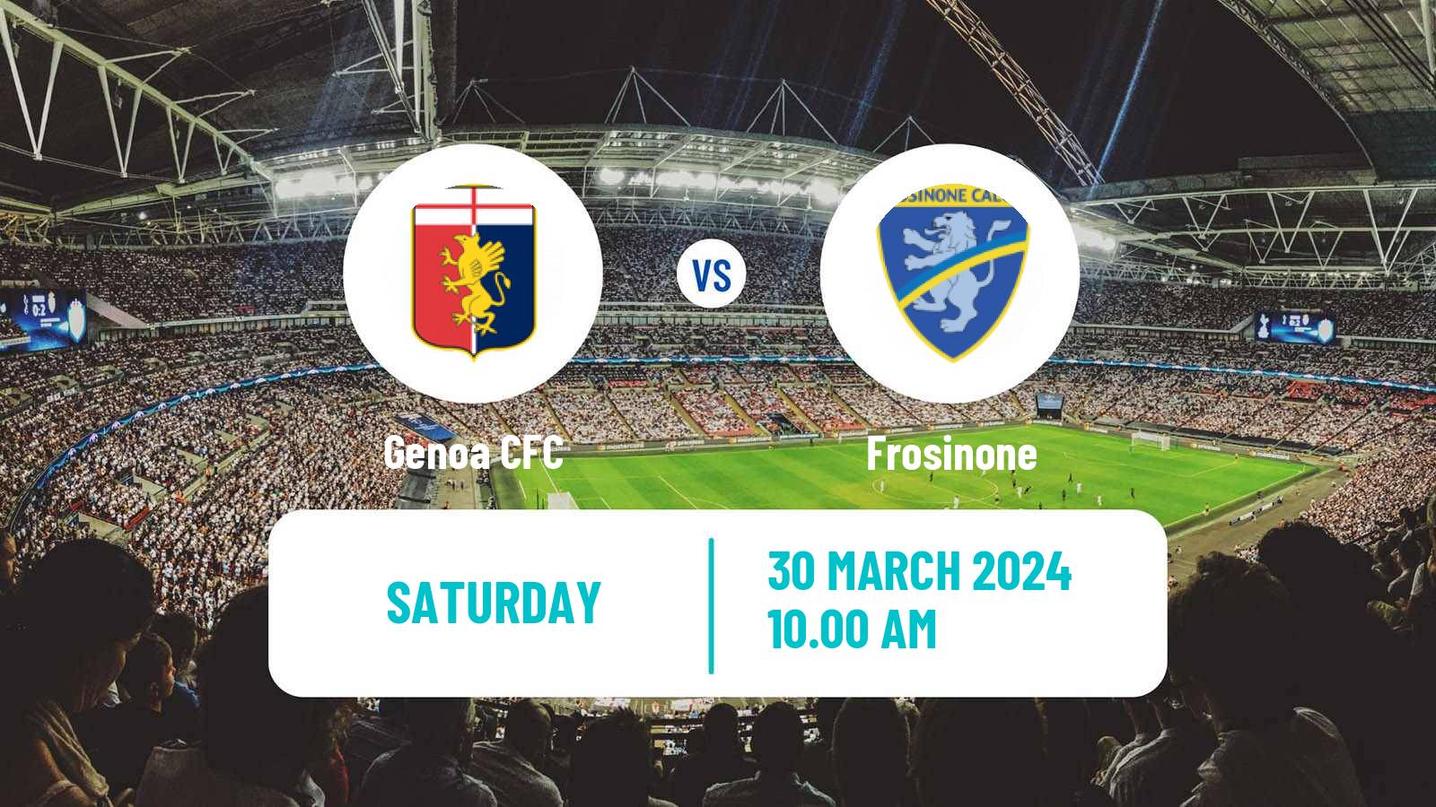 Soccer Italian Serie A Genoa - Frosinone
