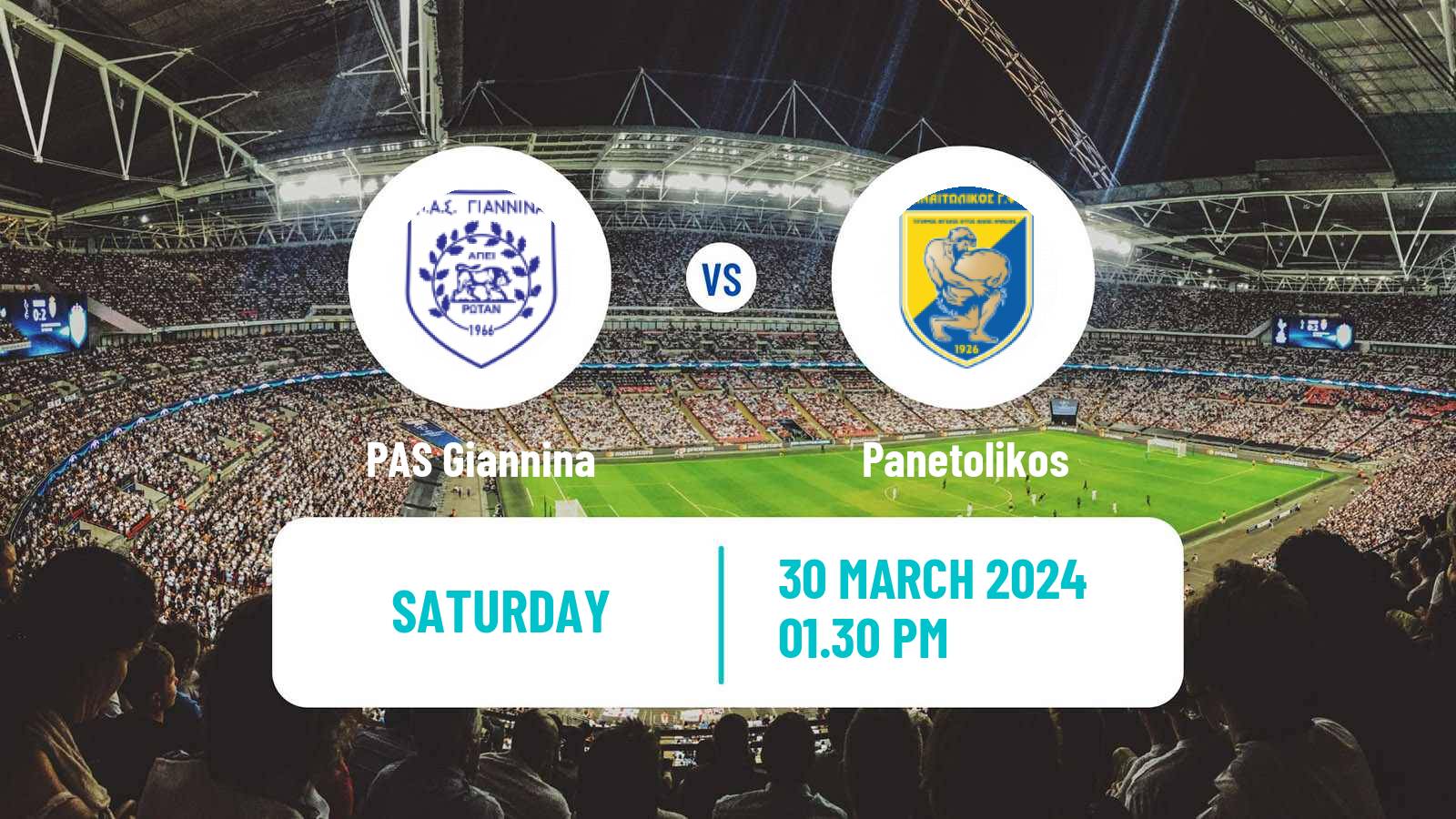 Soccer Greek Super League PAS Giannina - Panetolikos