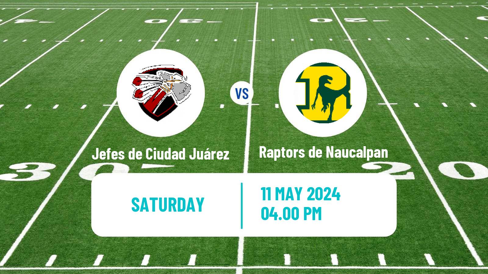 American football Mexican LFA Jefes de Ciudad Juárez - Raptors de Naucalpan