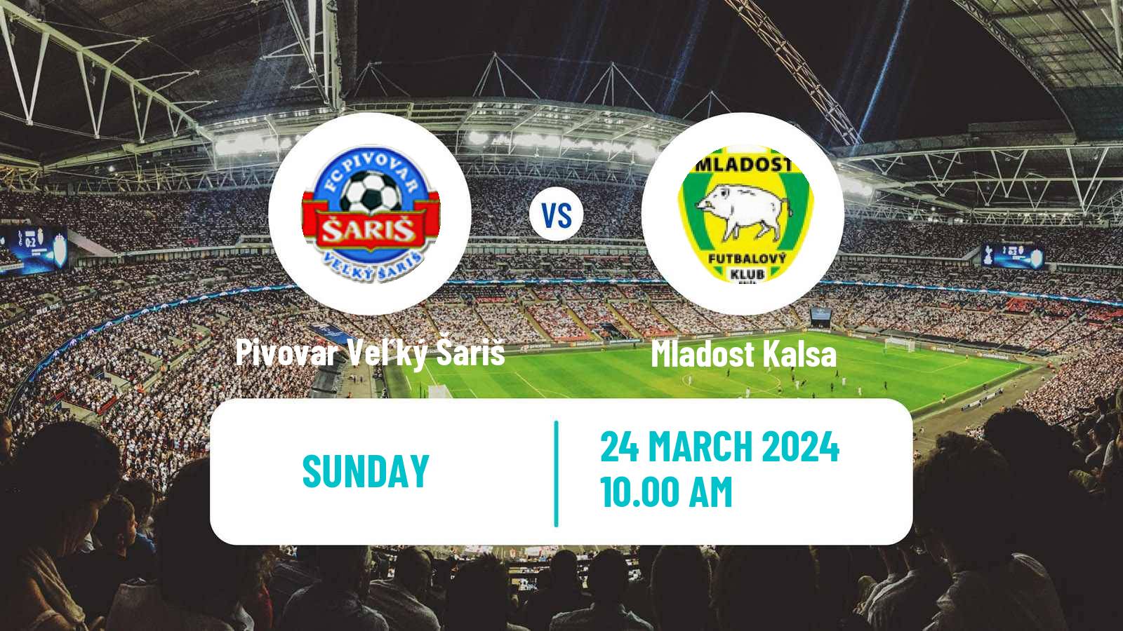 Soccer Slovak 4 Liga East Pivovar Veľký Šariš - Mladost Kalsa