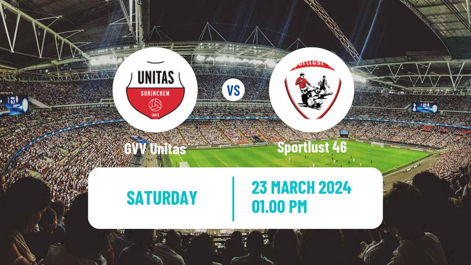 Soccer Dutch Derde Divisie GVV Unitas - Sportlust 46