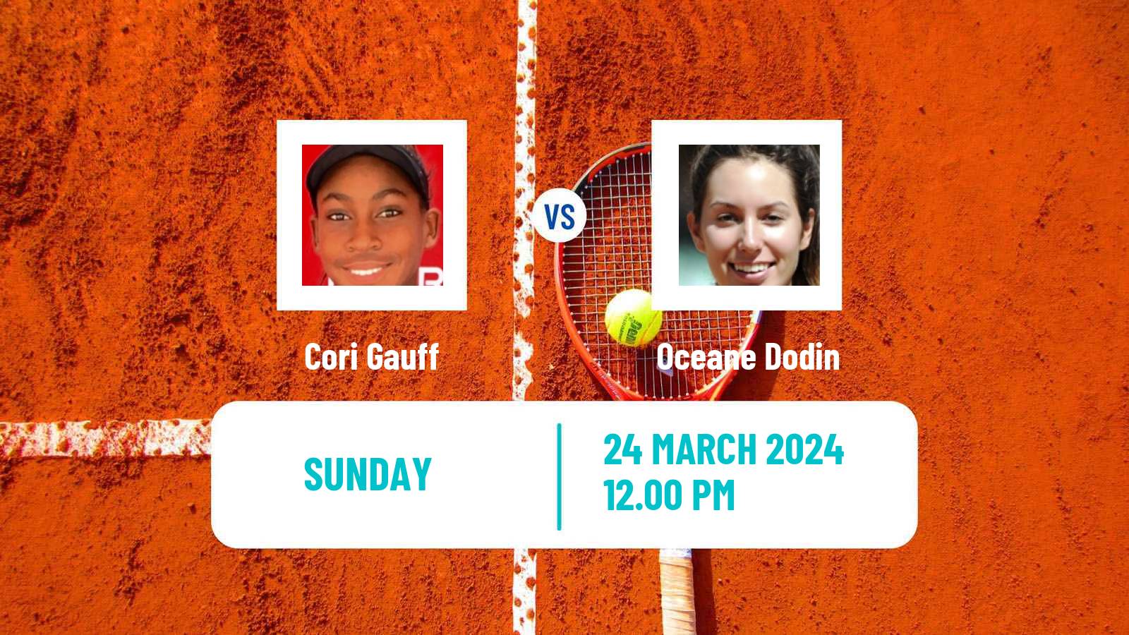 Tennis WTA Miami Cori Gauff - Oceane Dodin