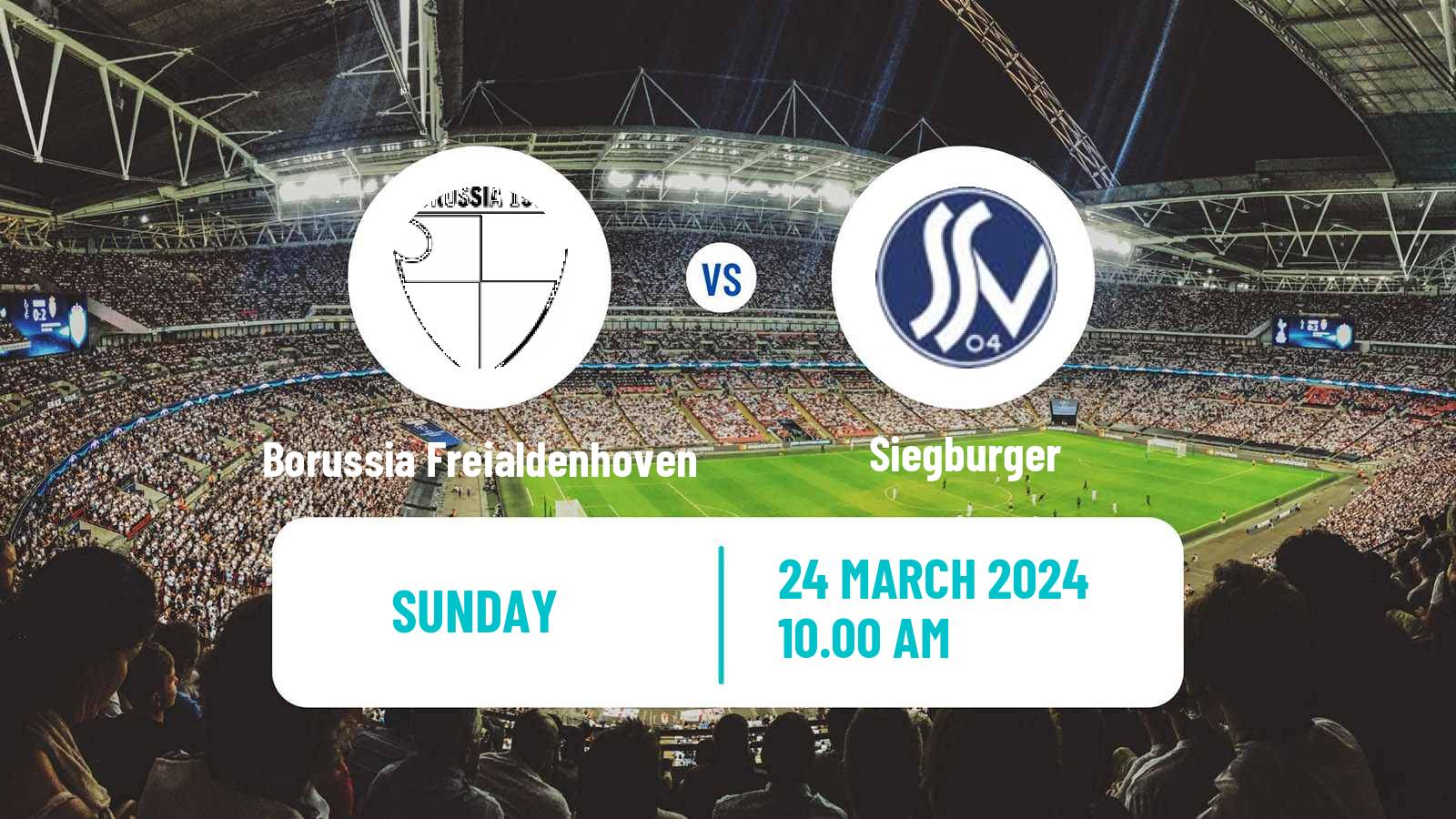 Soccer German Oberliga Mittelrhein Borussia Freialdenhoven - Siegburger