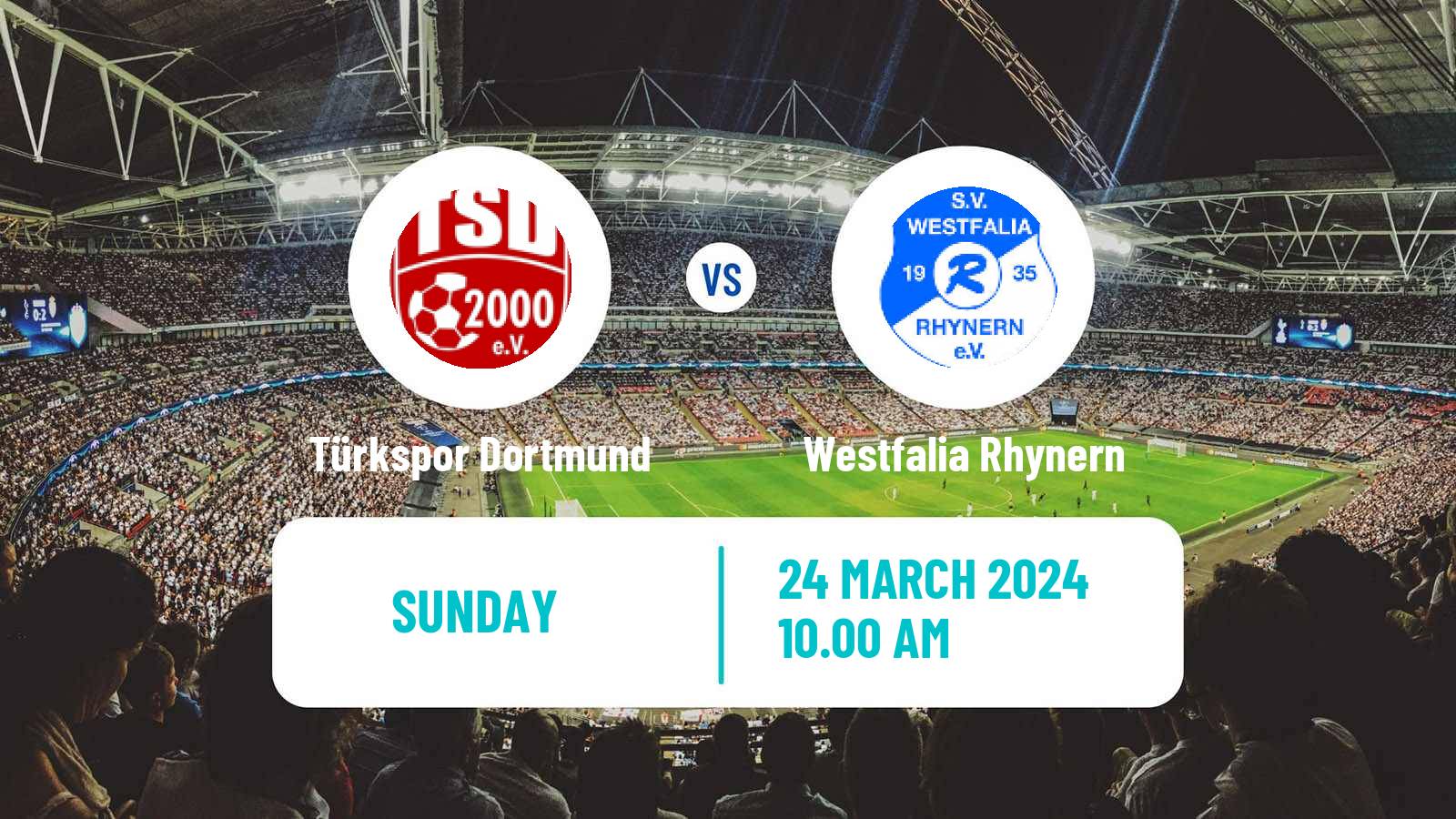Soccer German Oberliga Westfalen Türkspor Dortmund - Westfalia Rhynern