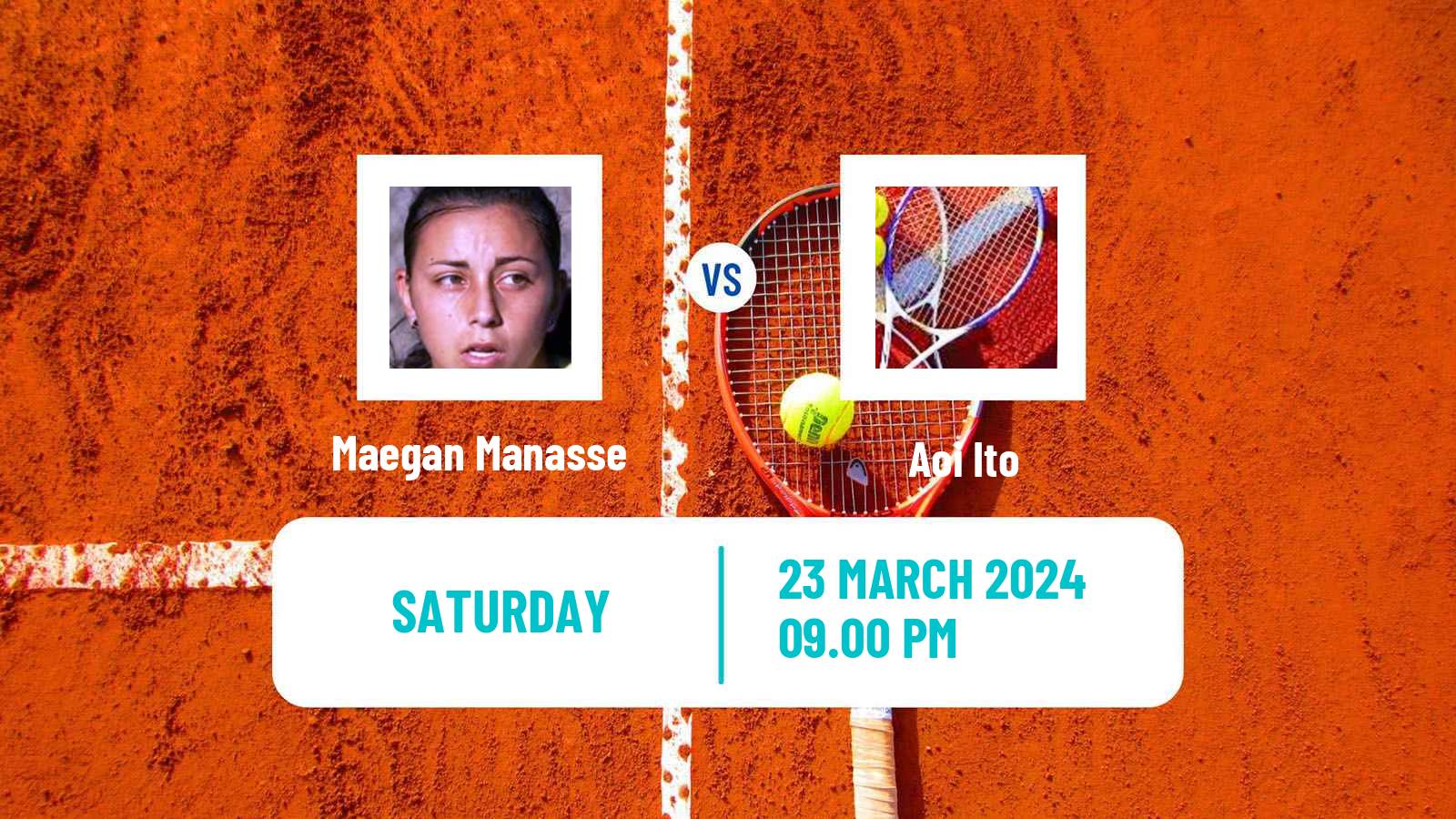 Tennis ITF W15 Hinode Women Maegan Manasse - Aoi Ito