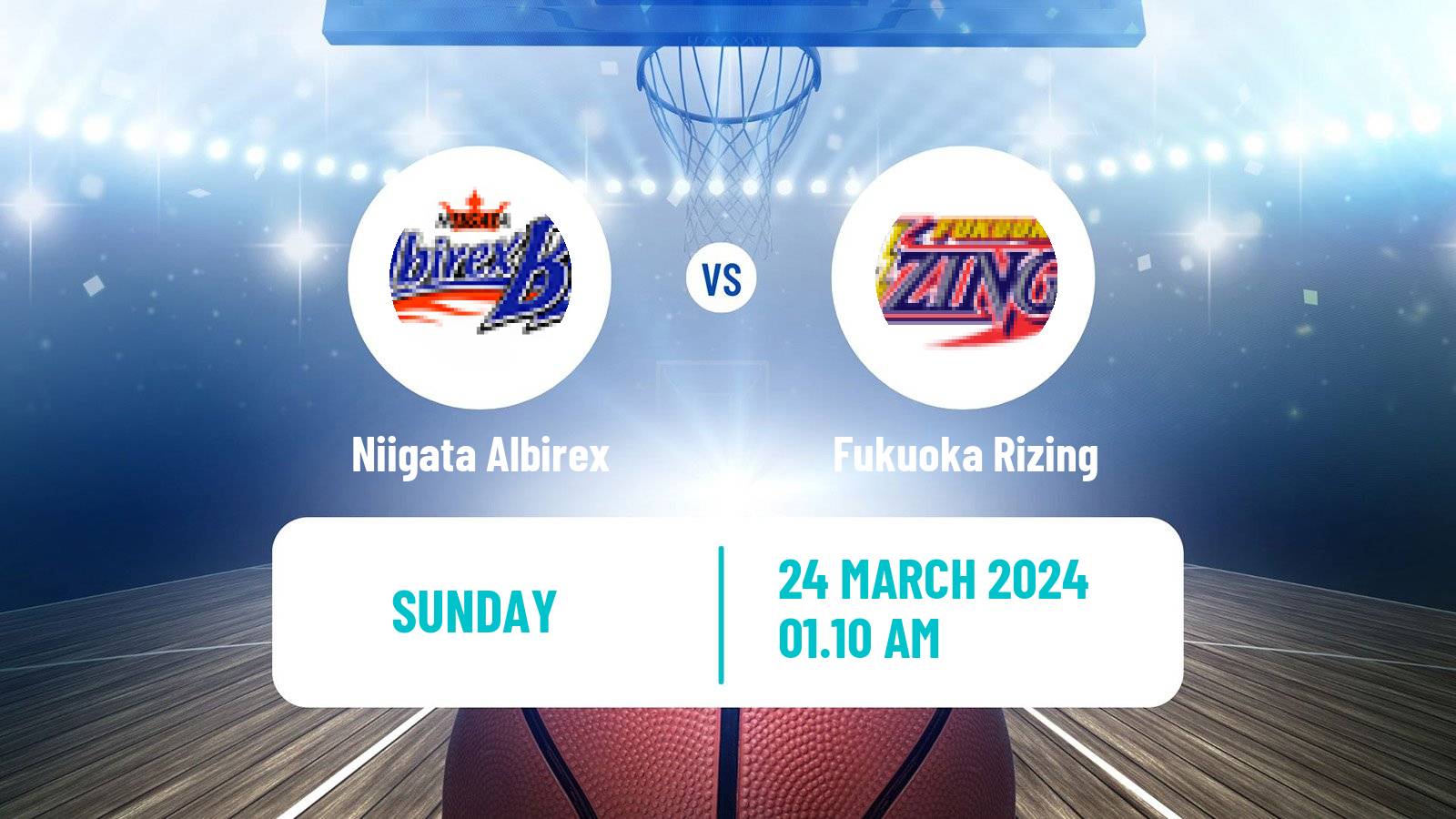 Basketball Japan B2 League Basketball Niigata Albirex - Fukuoka Rizing