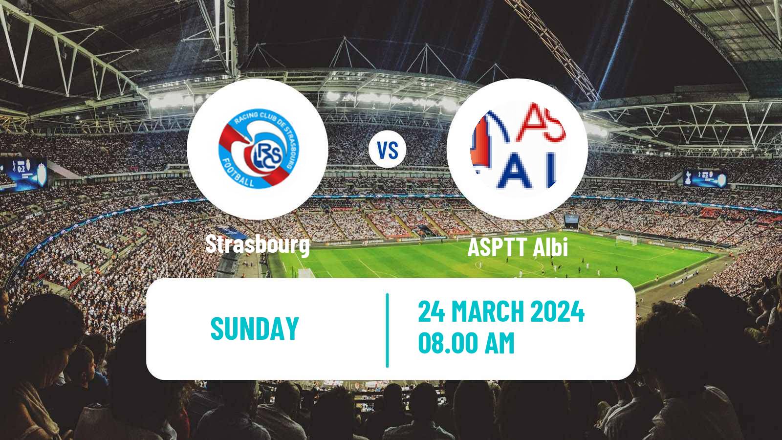 Soccer French Division 2 Women Strasbourg - Albi
