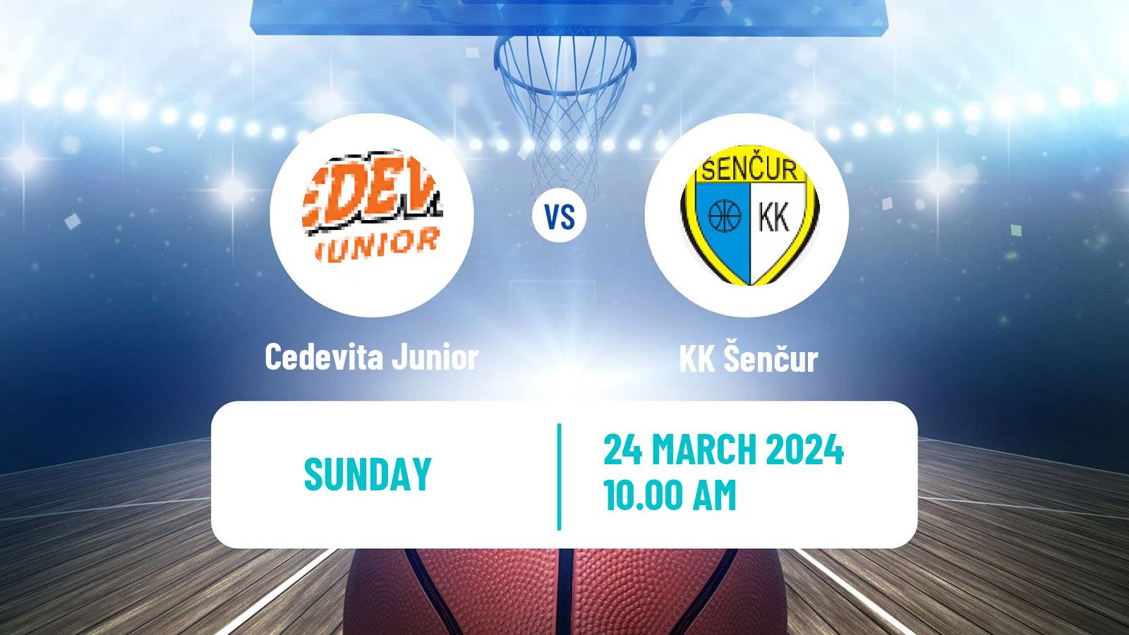 Basketball Adriatic League 2 Cedevita Junior - Šenčur