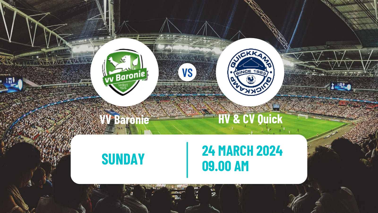 Soccer Dutch Derde Divisie Baronie - HV & CV Quick