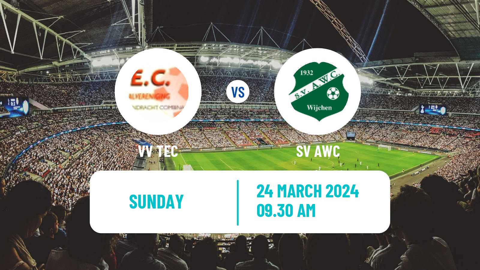 Soccer Dutch Derde Divisie TEC - AWC