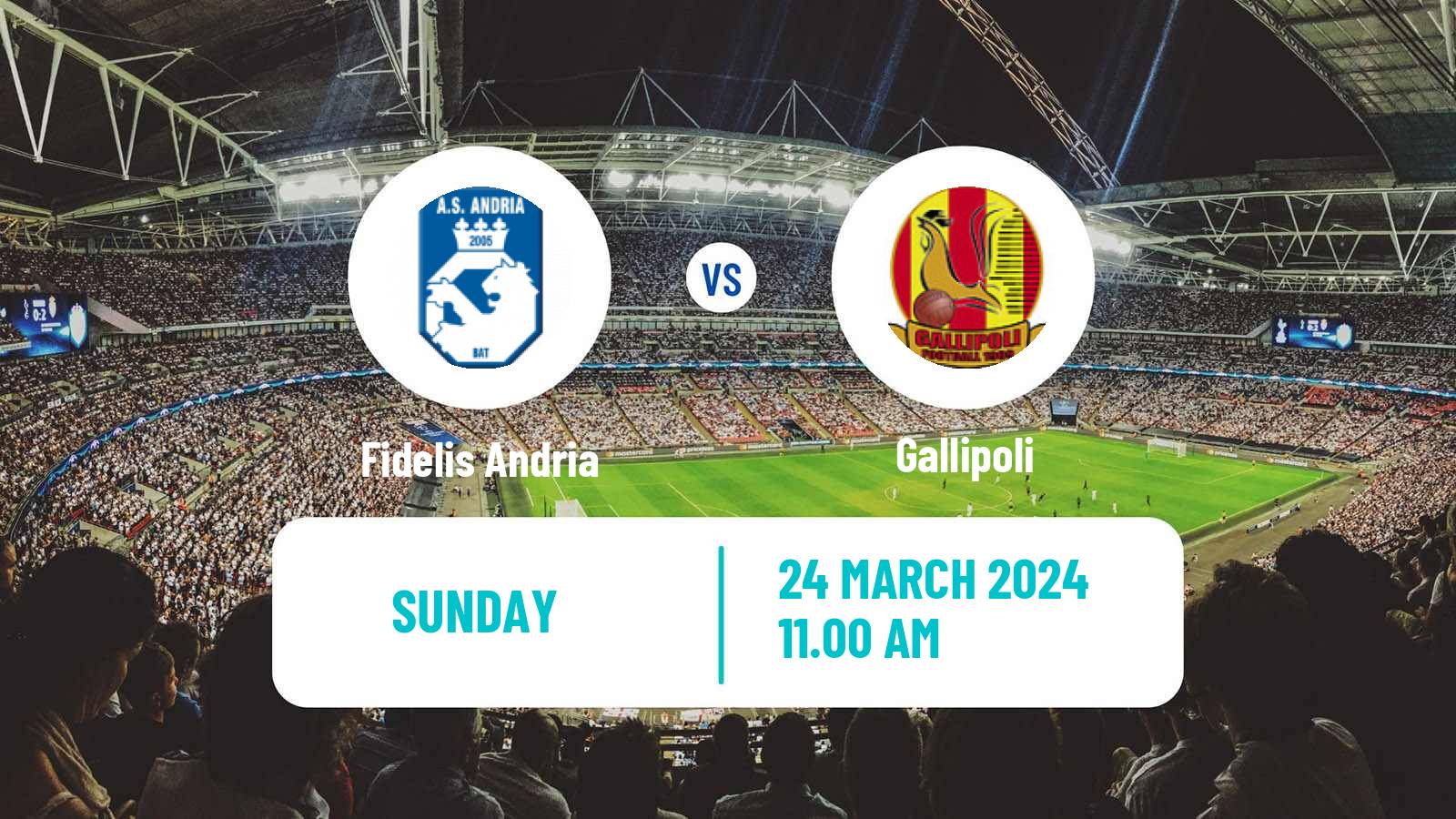 Soccer Italian Serie D - Group H Fidelis Andria - Gallipoli