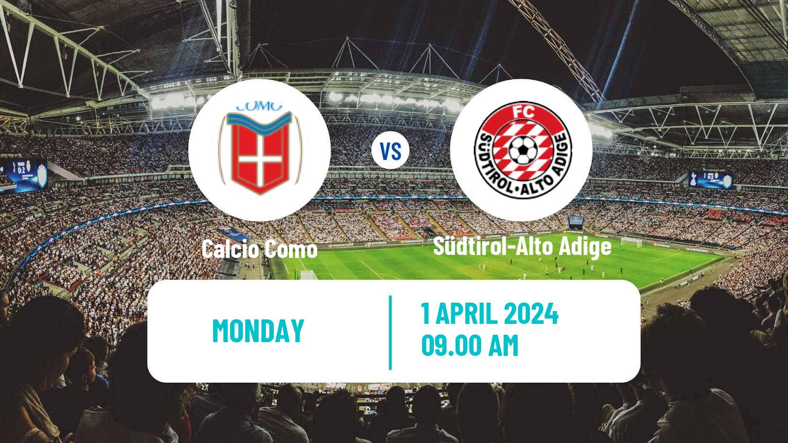 Soccer Italian Serie B Como - Südtirol-Alto Adige