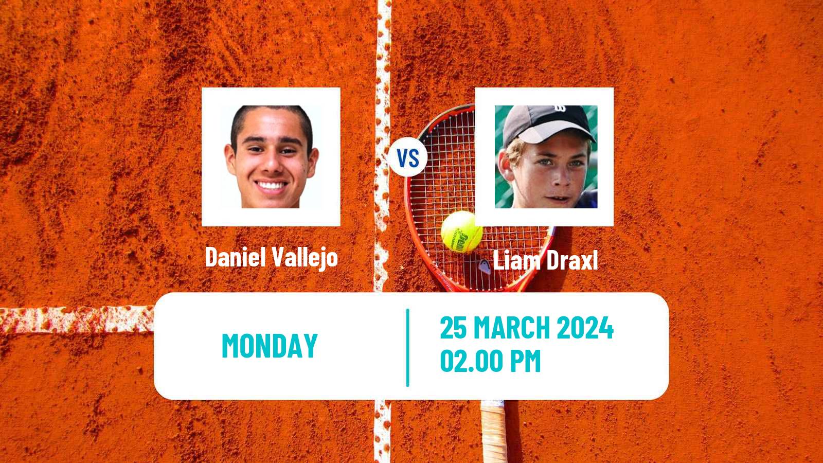 Tennis Sao Leopoldo Challenger Men Daniel Vallejo - Liam Draxl
